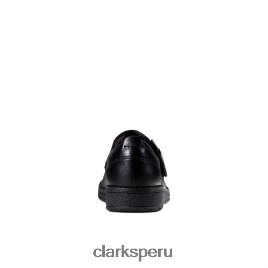 clarks cuero negro mendip stitch inf f fit niños Clarks 40N4LX4657 cuero negro