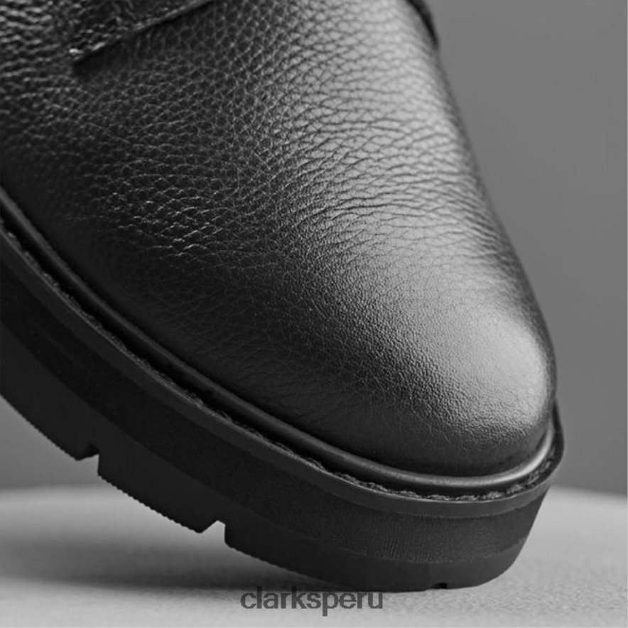 clarks prague lace juvenil cuero negro cuero negro niños Clarks 40N4LX5810 cuero negro