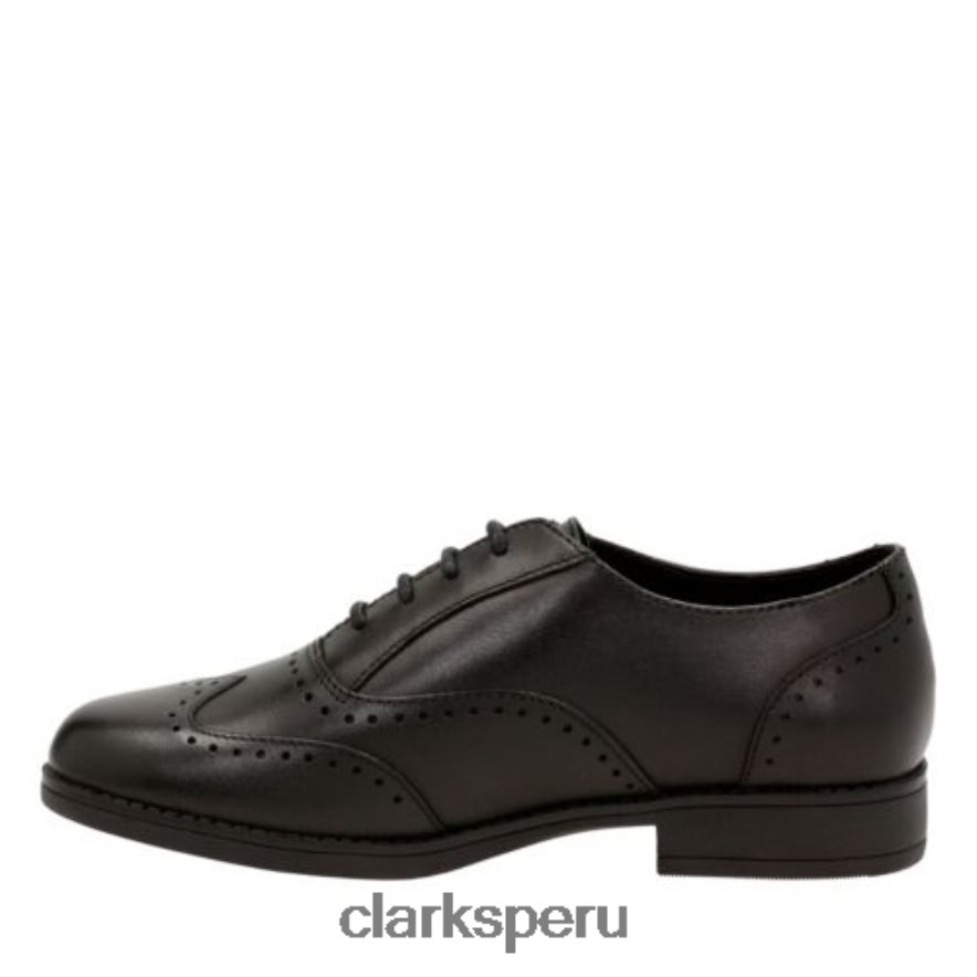 clarks sami fizz jnr h fit de cuero negro niños Clarks 40N4LX4652 cuero negro