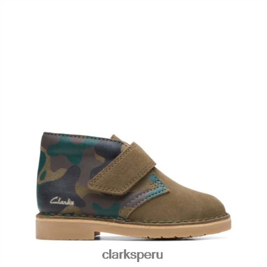 bota desierto caqui camo 2 niño caqui camo clarks niños Clarks 40N4LX6884 camuflaje caqui