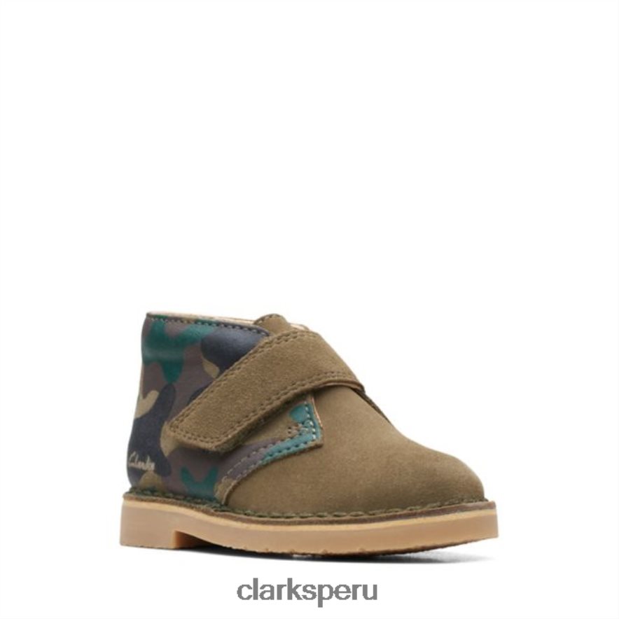 bota desierto caqui camo 2 niño caqui camo clarks niños Clarks 40N4LX6884 camuflaje caqui