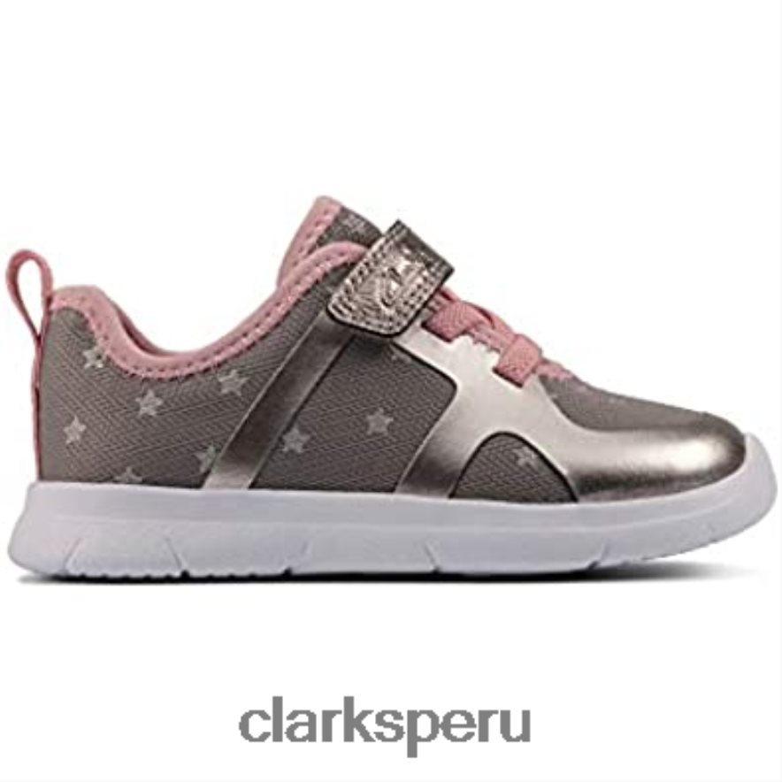 Zapatillas clarks ath flux niño textil gris peltre niños Clarks 40N4LX1928
