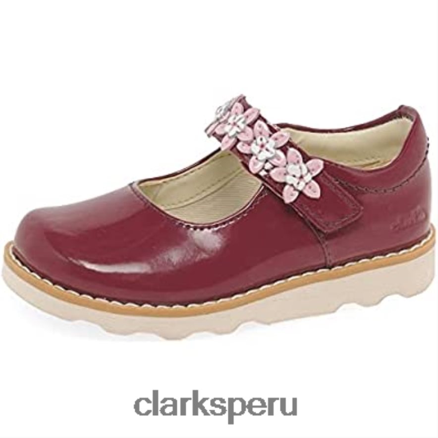 Zapatos Clarks Crown Petal de piel encerada para niños pequeños niños Clarks 40N4LX81
