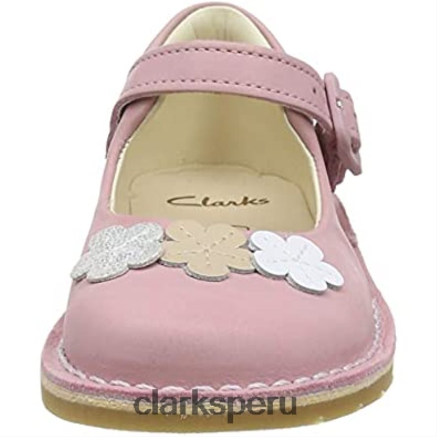 Zapatos clarks comet gem de cuero para niño rosa polvoriento niños Clarks 40N4LX321