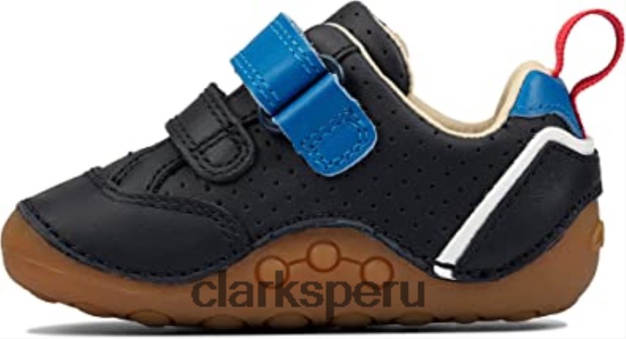 clarks ti ny sky zapatos de cuero para niños pequeños azul marino niños Clarks 40N4LX2762