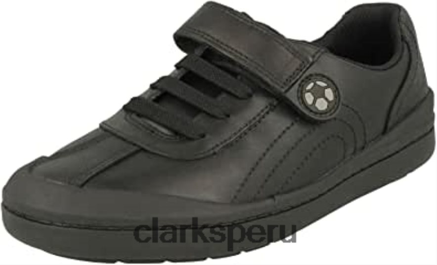 rock pass zapatos de cuero para niños pequeños clarks extra negros niños Clarks 40N4LX869