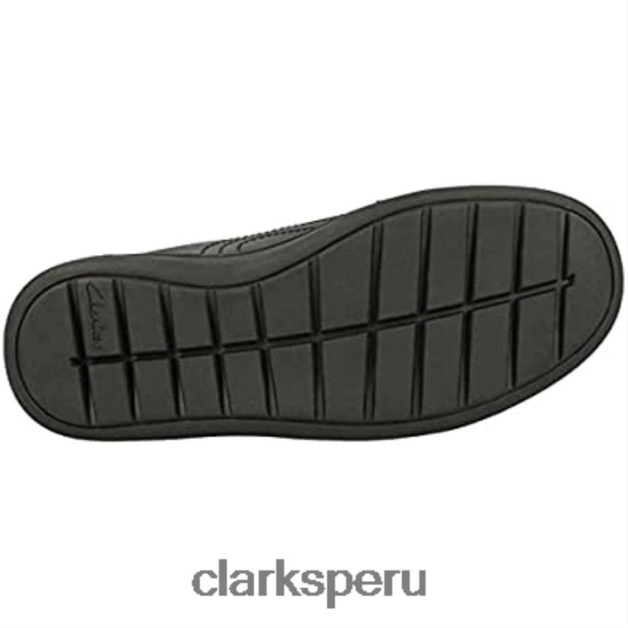 rock pass zapatos de cuero para niños pequeños clarks extra negros niños Clarks 40N4LX869