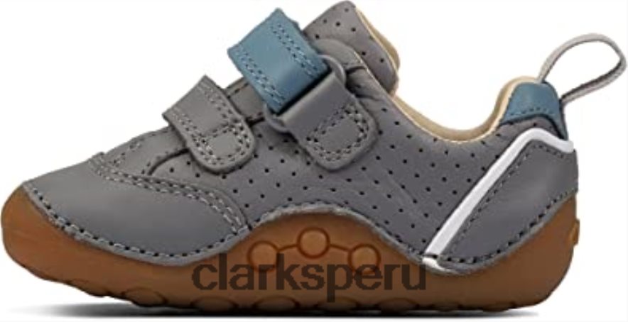 ti ny sky zapatos de cuero para niños pequeños clarks grises niños Clarks 40N4LX2903