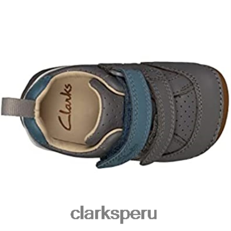 ti ny sky zapatos de cuero para niños pequeños clarks grises niños Clarks 40N4LX2903