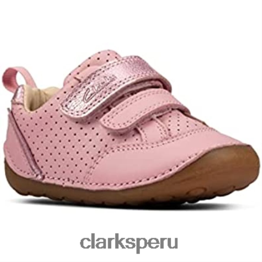 ti ny sky zapatos de cuero para niños pequeños clarks rosados niños Clarks 40N4LX2860