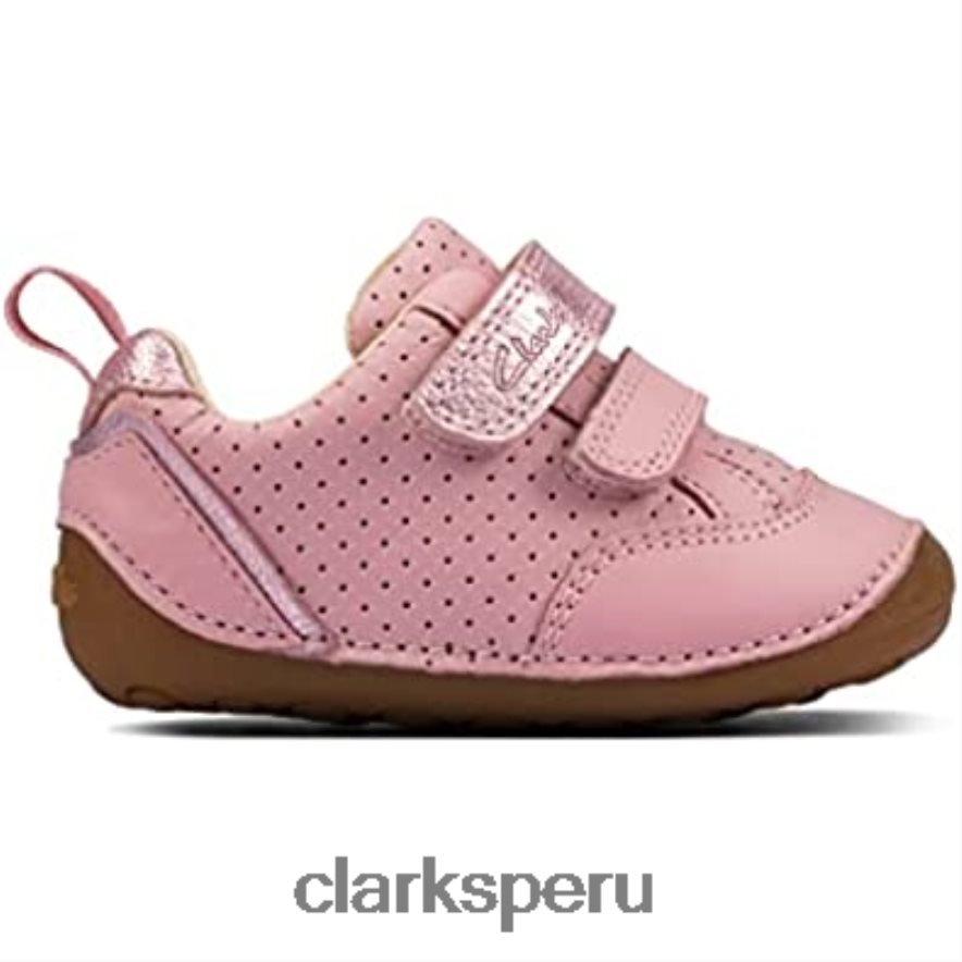 ti ny sky zapatos de cuero para niños pequeños clarks rosados niños Clarks 40N4LX2860