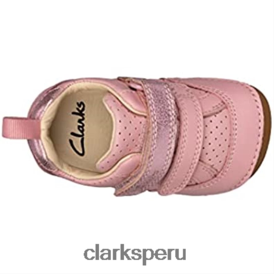 ti ny sky zapatos de cuero para niños pequeños clarks rosados niños Clarks 40N4LX2860