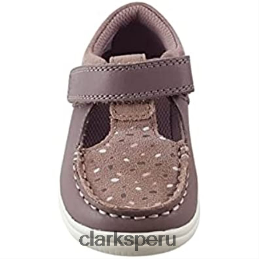 zapatos clarks crest moc de cuero para niño rosa niños Clarks 40N4LX1019