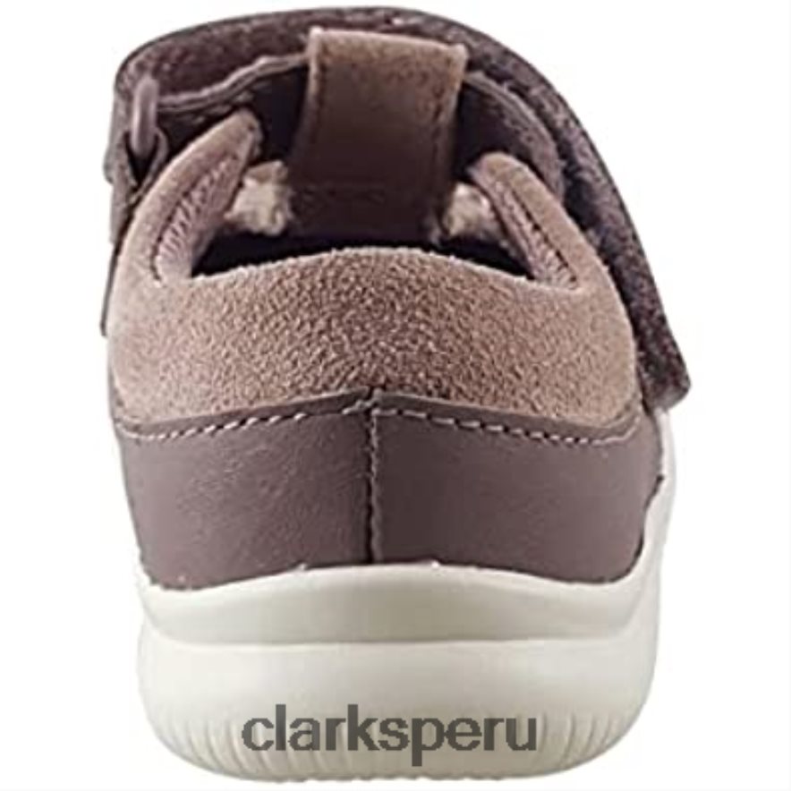 zapatos clarks crest moc de cuero para niño rosa niños Clarks 40N4LX1019