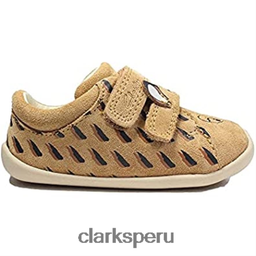 zapatos pre walker para niños de cuero de ante color tostado de disney bambi para niños pequeños clarks niños Clarks 40N4LX2742