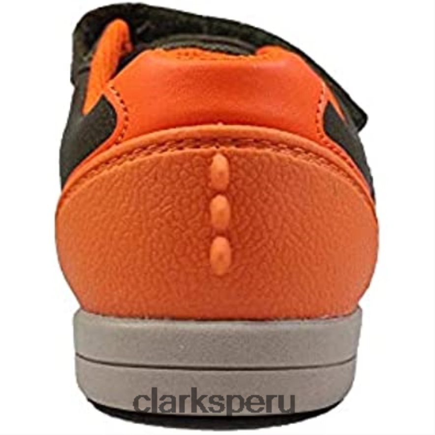 zapatos rex play para niño de cuero verde caqui con cinta adhesiva para niños clarks niños Clarks 40N4LX62