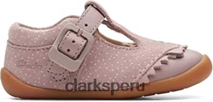 zapatos roamer cub de ante para niño rosa clarks niños Clarks 40N4LX636