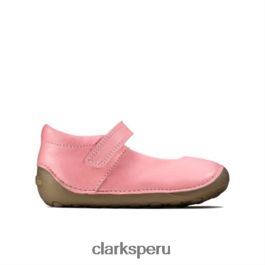 Clarks de cuero rosa ti ny mist fst g fit niños Clarks 40N4LX4608 cuero rosa