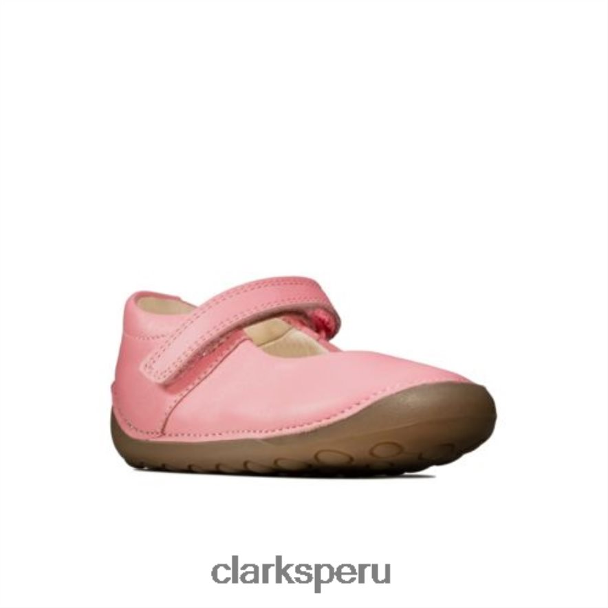 Clarks de cuero rosa ti ny mist fst g fit niños Clarks 40N4LX4608 cuero rosa