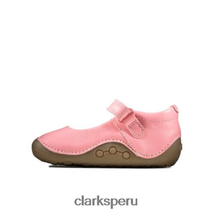 Clarks de cuero rosa ti ny mist fst g fit niños Clarks 40N4LX4608 cuero rosa