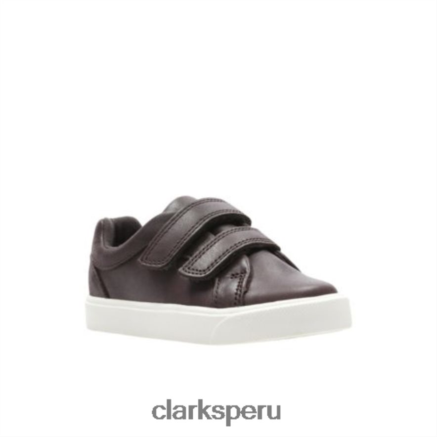 city ​​oasis lo fst f fit clarks de cuero marrón niños Clarks 40N4LX4830 cuero marrón