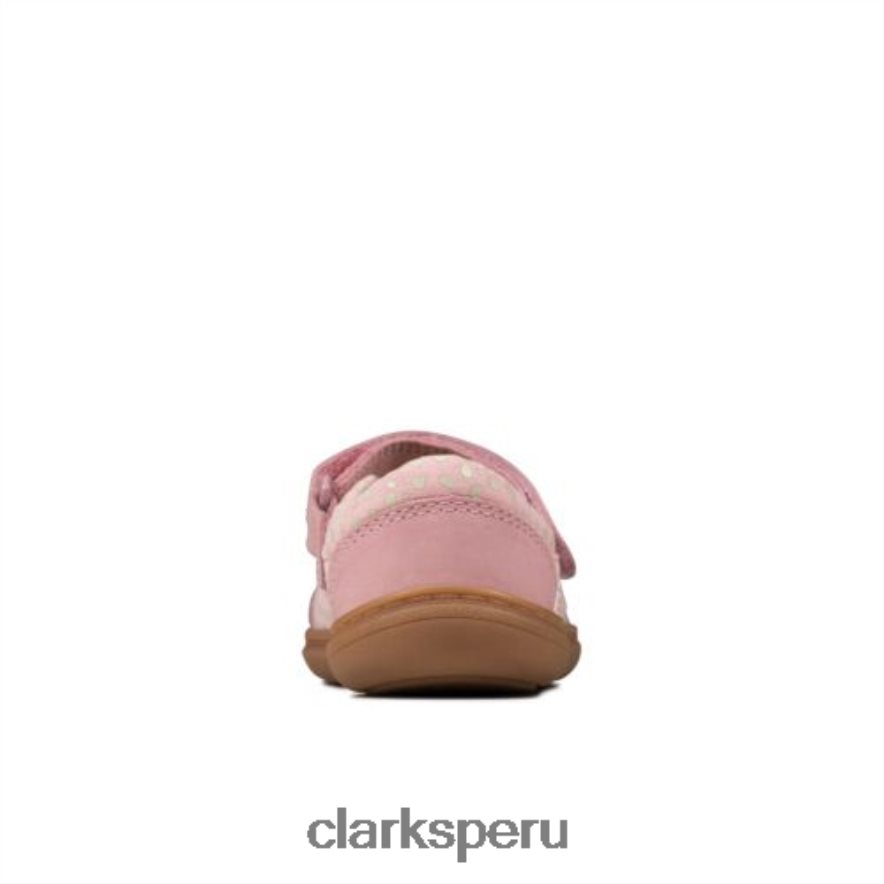 clarks polvoriento rosa cuero flashbright fst h fit niños Clarks 40N4LX4601 cuero rosa polvoriento