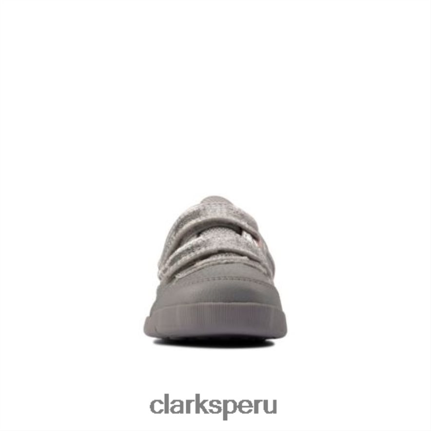 clarks rex quest fst h fit cuero plateado niños Clarks 40N4LX4600 cuero plateado