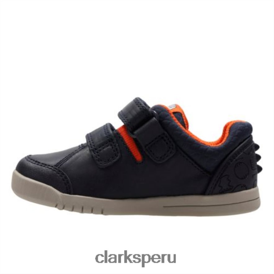 clarks trail walk fst g fit de cuero azul marino niños Clarks 40N4LX4840 cuero azul marino