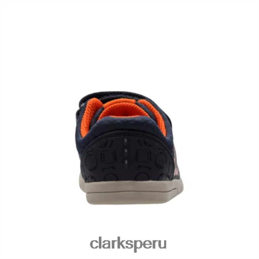clarks trail walk fst g fit de cuero azul marino niños Clarks 40N4LX4840 cuero azul marino