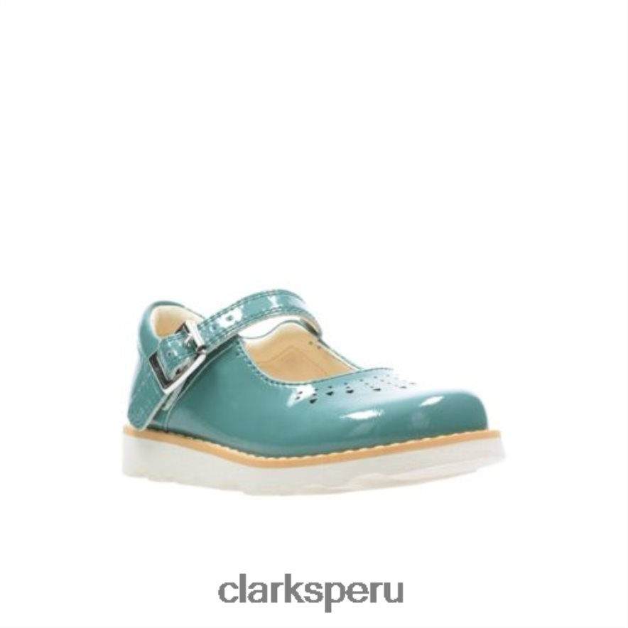 corona salto fst f fit clarks cuero verde azulado niños Clarks 40N4LX4621 cuero verde azulado