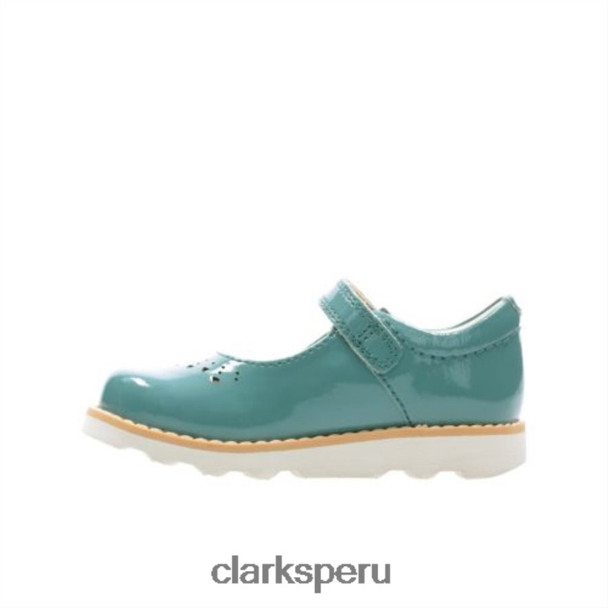 corona salto fst f fit clarks cuero verde azulado niños Clarks 40N4LX4621 cuero verde azulado