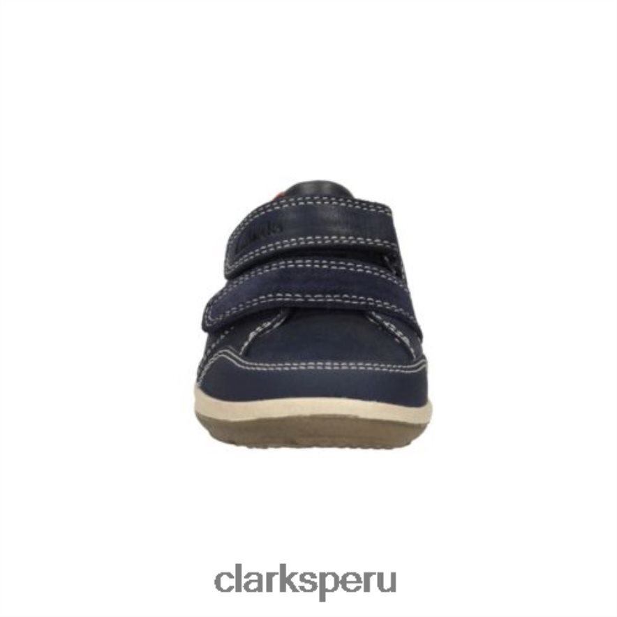 suavemente tom fst f fit clarks cuero azul marino niños Clarks 40N4LX4847 cuero azul marino