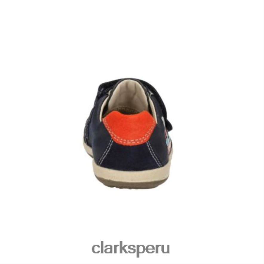 suavemente tom fst f fit clarks cuero azul marino niños Clarks 40N4LX4847 cuero azul marino