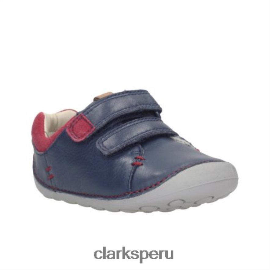 ti ny toby fst g fit clarks cuero azul marino niños Clarks 40N4LX4831 cuero azul marino