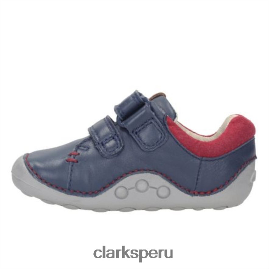 ti ny toby fst g fit clarks cuero azul marino niños Clarks 40N4LX4831 cuero azul marino