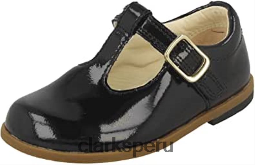 Clarks Drew Shine zapatos de cuero para niños pequeños negro negro niños Clarks 40N4LX698 negro