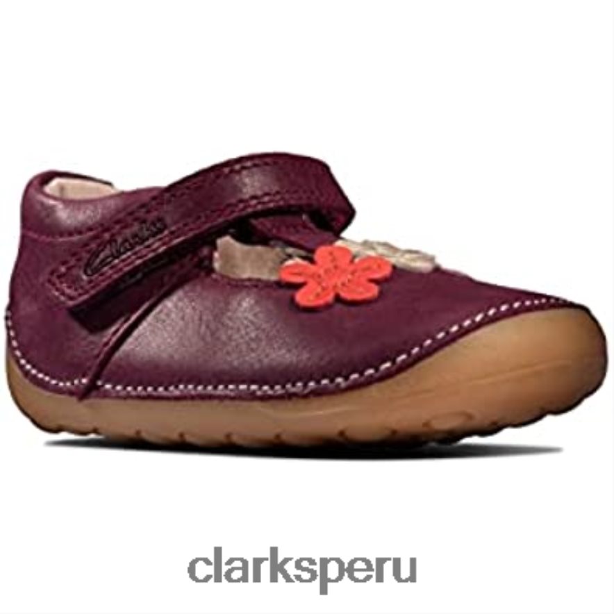 clarks ti ny f lower zapatos de cuero para niños pequeños charol azul marino niños Clarks 40N4LX2147