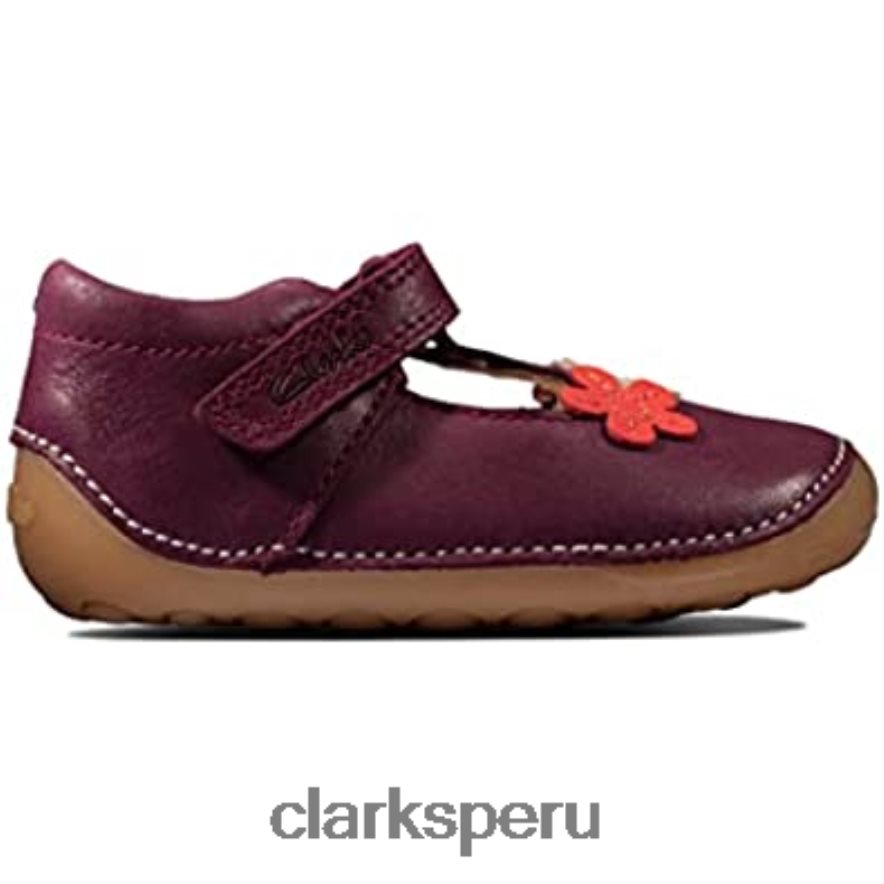 clarks ti ny f lower zapatos de cuero para niños pequeños charol azul marino niños Clarks 40N4LX2147