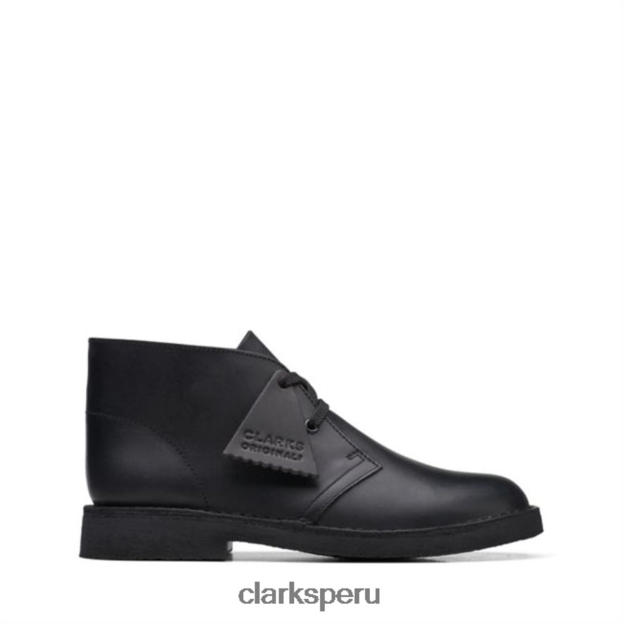 bota safari de cuero negra clarks de cuero negro antiguo niños Clarks 40N4LX5924 cuero negro