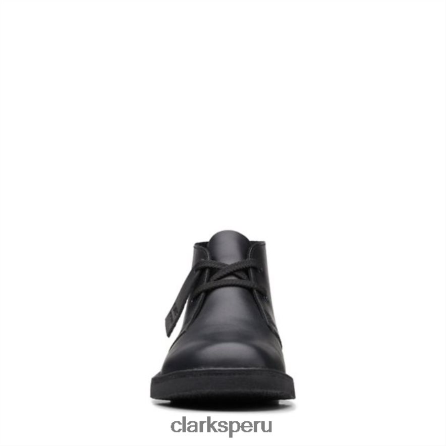 bota safari de cuero negra clarks de cuero negro antiguo niños Clarks 40N4LX5924 cuero negro