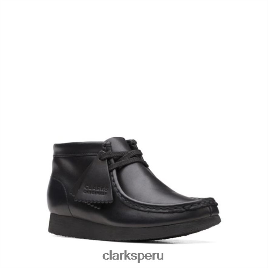 bota wallabee mayor cuero negro clarks cuero negro niños Clarks 40N4LX5926 cuero negro