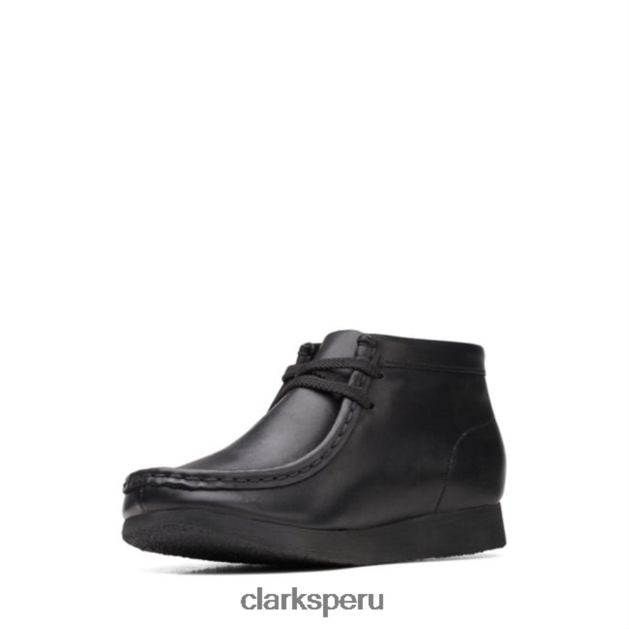 bota wallabee mayor cuero negro clarks cuero negro niños Clarks 40N4LX5926 cuero negro