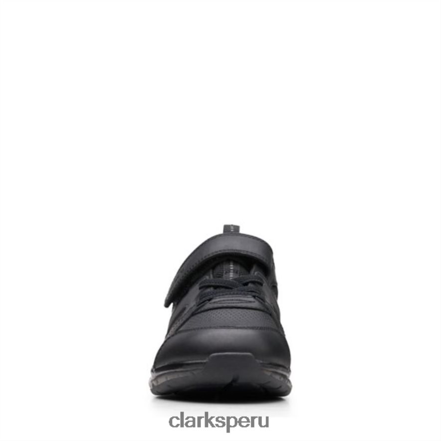 chispa haz mayor cuero negro clarks cuero negro niños Clarks 40N4LX5965 cuero negro
