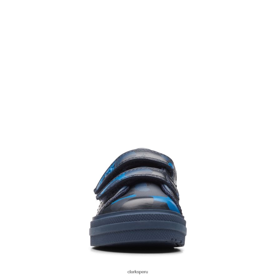 camo azul marino clarks nova temprano t niños Clarks 40N4LX3835 camuflaje azul marino