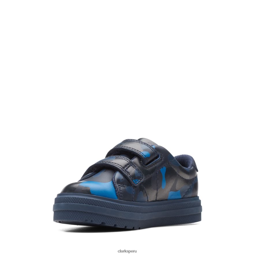 camo azul marino clarks nova temprano t niños Clarks 40N4LX3835 camuflaje azul marino