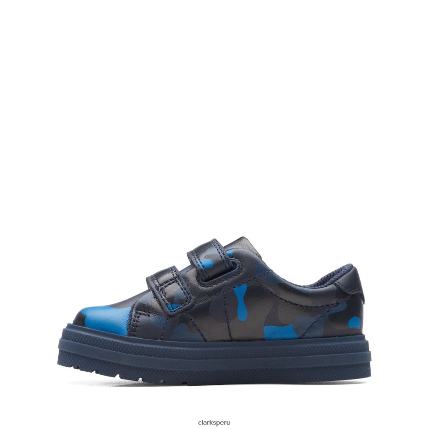 camo azul marino clarks nova temprano t niños Clarks 40N4LX3835 camuflaje azul marino