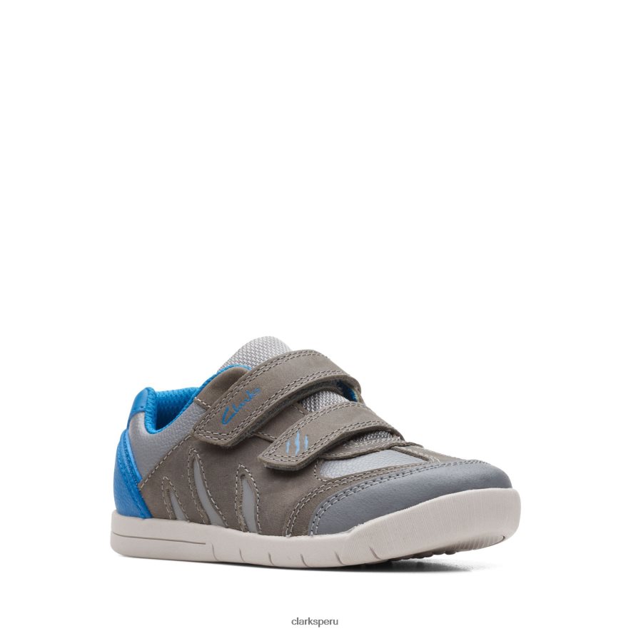 gris/azul rex play k clarks niños Clarks 40N4LX3844 gris azul
