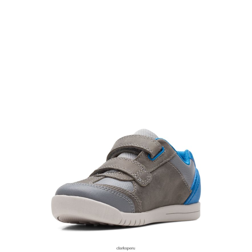 gris/azul rex play k clarks niños Clarks 40N4LX3844 gris azul
