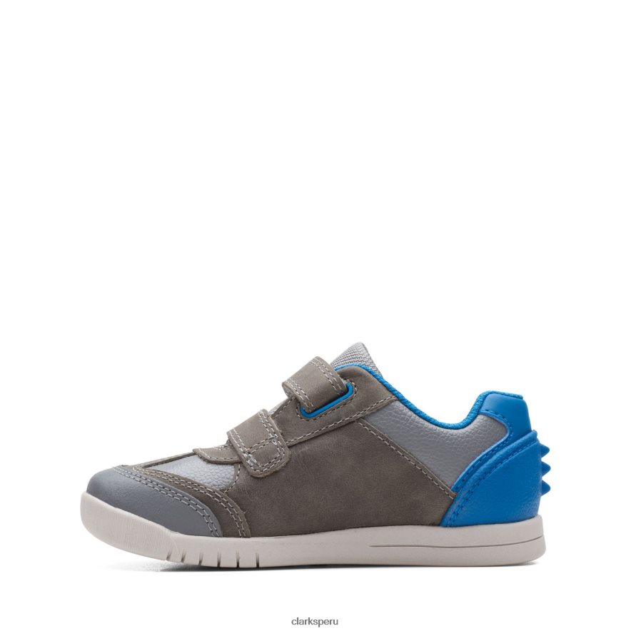 gris/azul rex play k clarks niños Clarks 40N4LX3844 gris azul