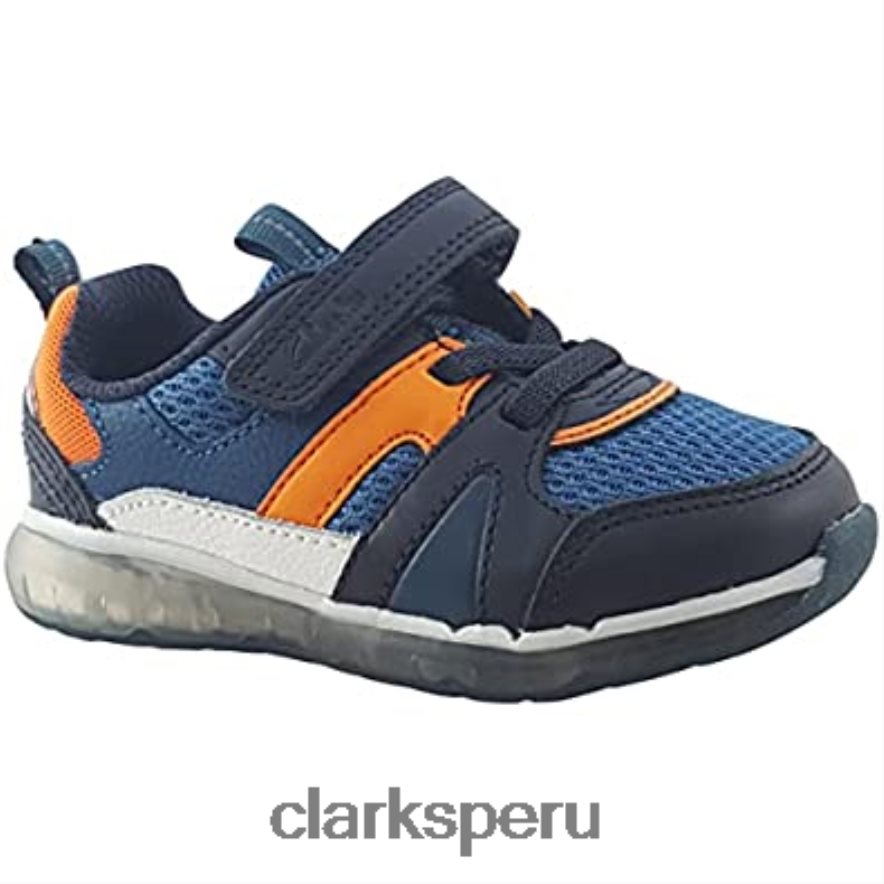 spark flash to blue combinación de materiales zapatillas niño niño clarks niños Clarks 40N4LX990
